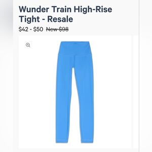 Lululemon Wunder Train Leggings, sz 6